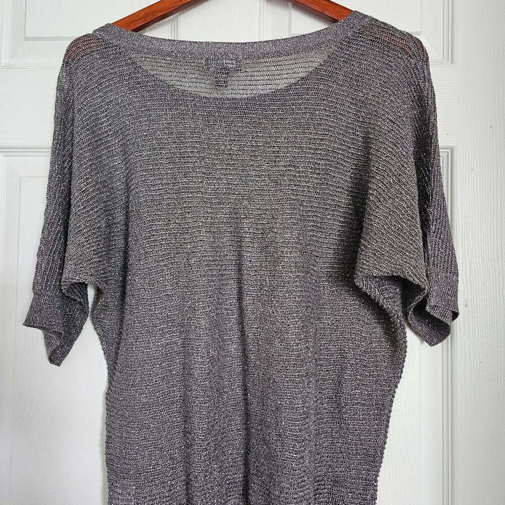 a.n.a sweater, dolman open-knit , Grey